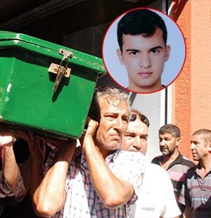 Dövülerek öldürülen oğula en acı veda