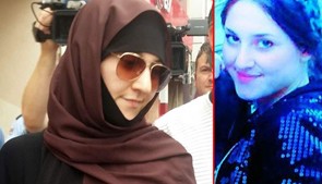 Yakalanmamak için çarşaf giymiş