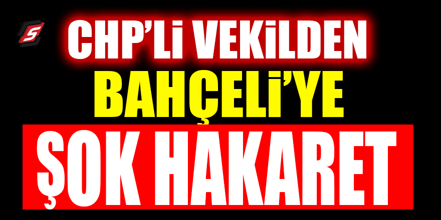 CHP’li vekilden Bahçeli’ye hakaret