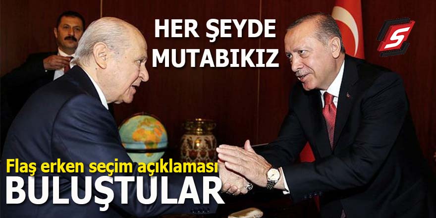 Erdoğan Bahçeli görüşmesi sona erdi: Her şeyde mutabıkız!