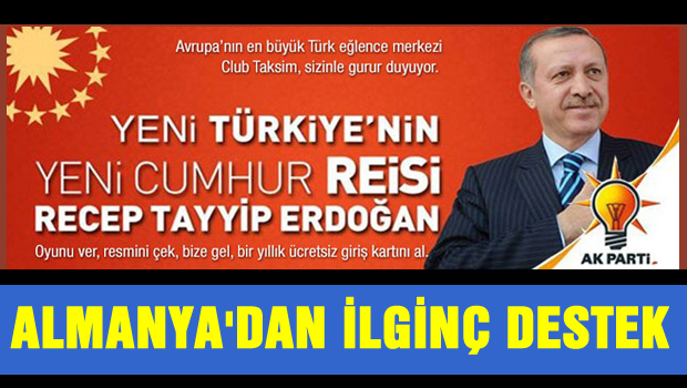 Erdoğan'a Almanya'dan ilginç destek