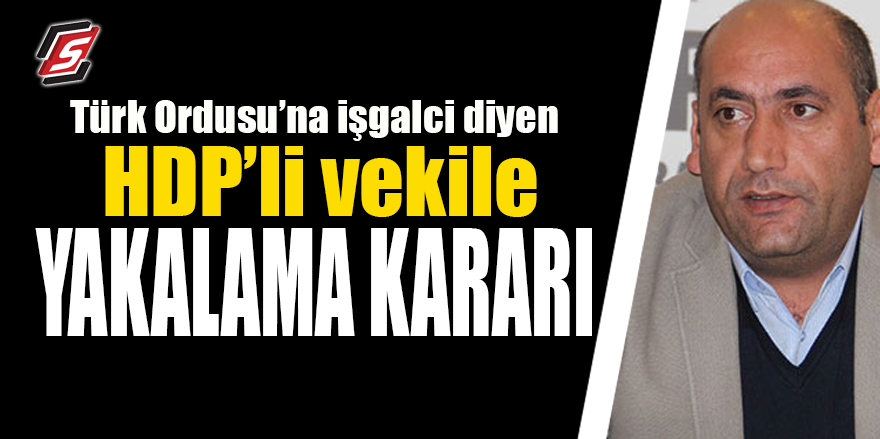 Türk Ordusu'na işgalci diyen HDP'li vekile yakalama kararı