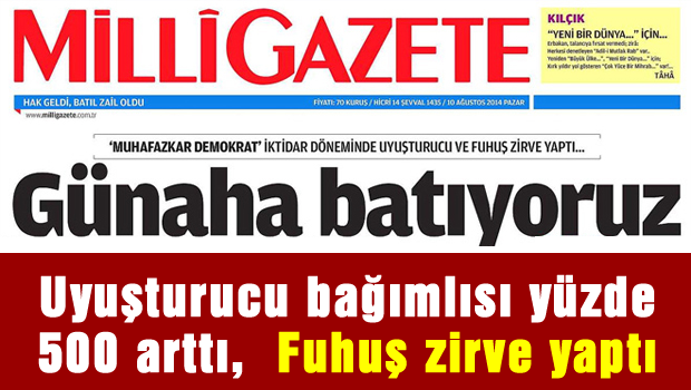 Milli Gazete'den çok konuşulacak manşet!