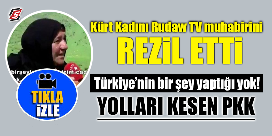 Kürt kadını Rudaw TV muhabirini rezil etti
