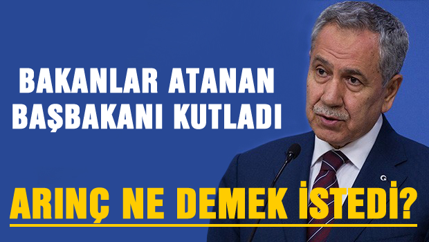 Arınç 'Bakanlar atanan Başbakanı kutladı'