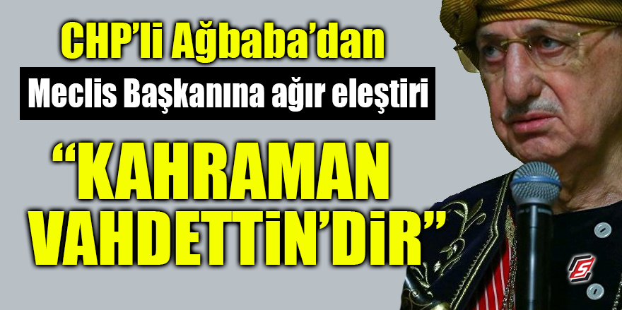 CHP'li Ağababa'dan Meclis Başkanı'na ağır eleştiri! "Kahraman Vahdettin'dir"