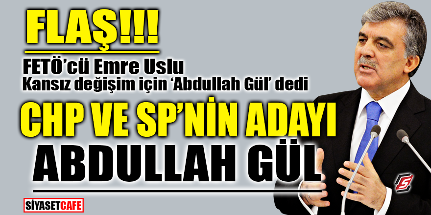 CHP ve Saadet Partisi'nin ortak adayı Abdullah Gül!