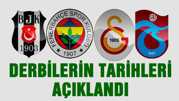 TFF, derbilerin tarihlerini açıkladı