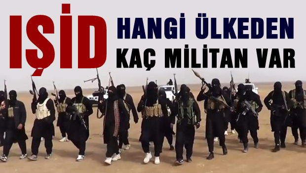 IŞİD'e katılan militanların ülke ülke sayısı