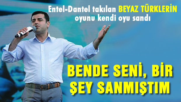 Demirtaş; Bende seni, bir şey sanmıştım