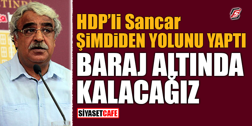 HDP'li Sancar şimdiden yolunu yaptı! 'Baraj altında kalacağız'