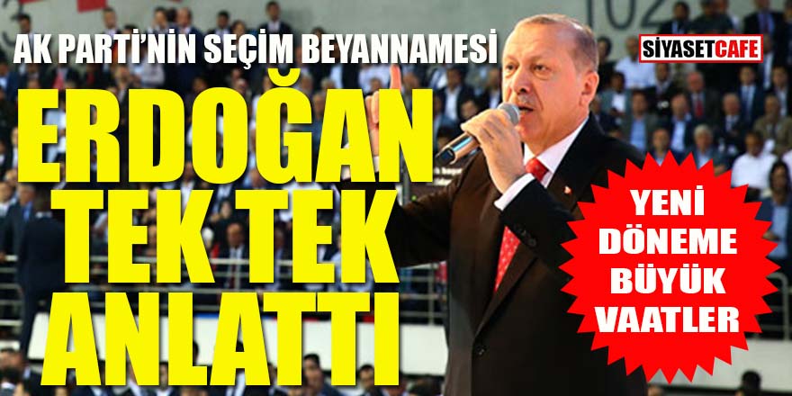 Erdoğan AK Parti'nin seçim vaat ve programlarını tek tek anlattı