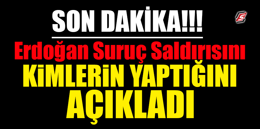 Erdoğan, Suruç saldırısını kimlerin yaptığını açıkladı