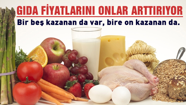 Gıda fiyatlarını onlar arttırıyor