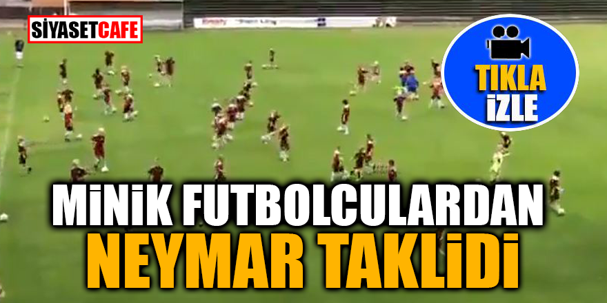 Minik futbolculardan Neymar taklidi