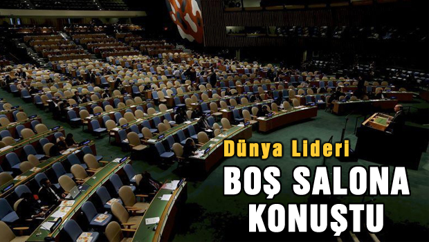 Dünya Lideri Boş Salona Konuştu