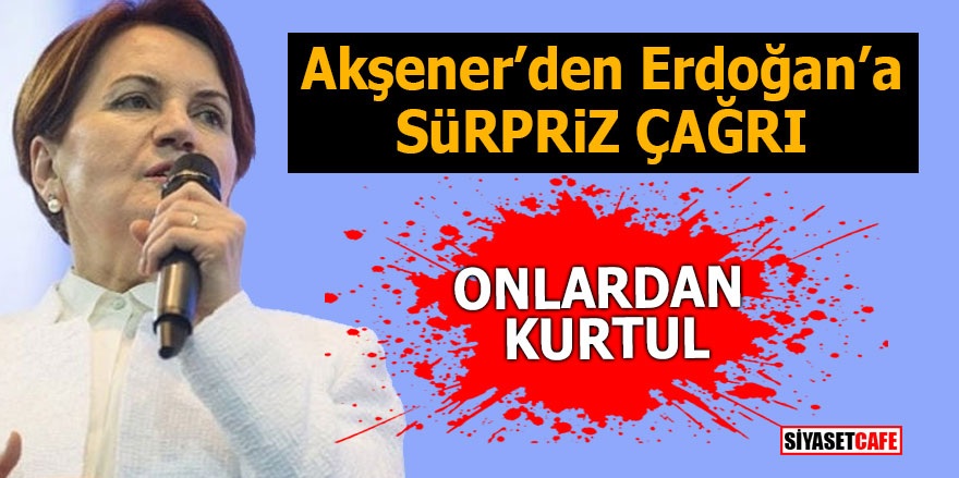 Akşener’den Erdoğan'a sürpriz çağrı! 'Onlardan Kurtul'