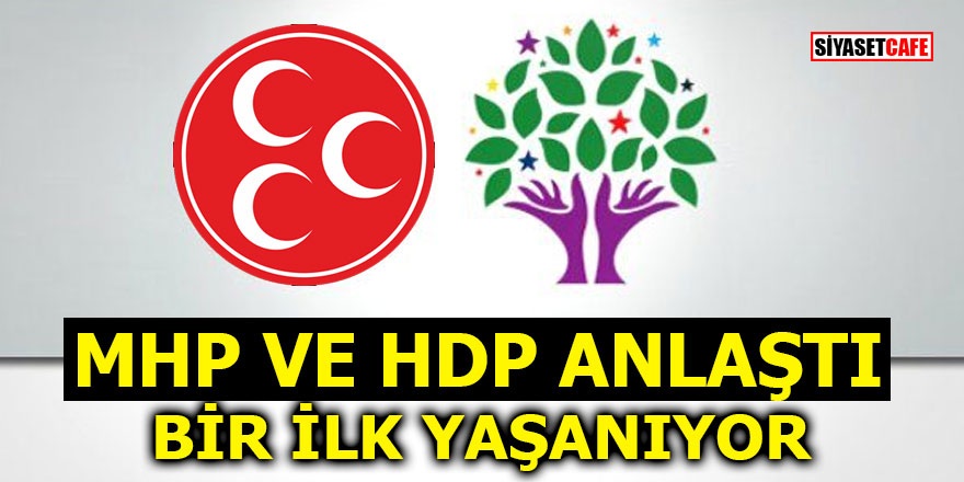 MHP ve HDP anlaştı! Bir ilk yaşanıyor