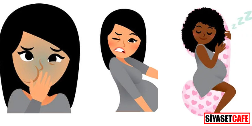 Doğumu bekleyen annelerin neler yaşadığını anlatan emojiler