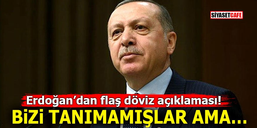 Erdoğan’dan flaş döviz açıklaması! Bizi tanımamışlar ama…