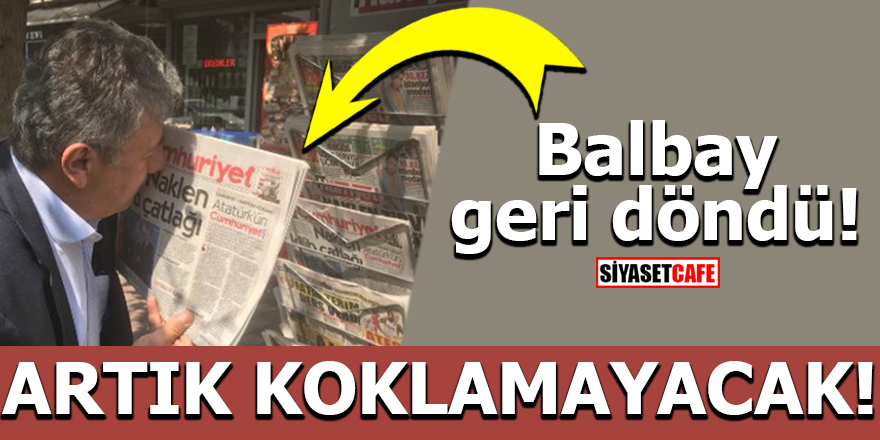 Balbay geri döndü! Artık koklamayacak