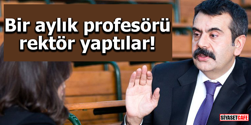 Bir aylık profesörü rektör yaptılar!