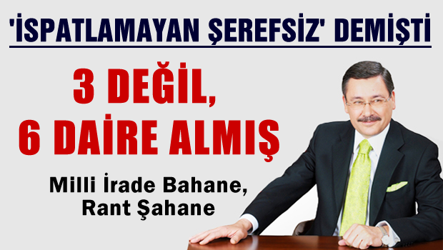 Gökçek 17 Aralık'ta 3 değil, 6 Daire satınalmış