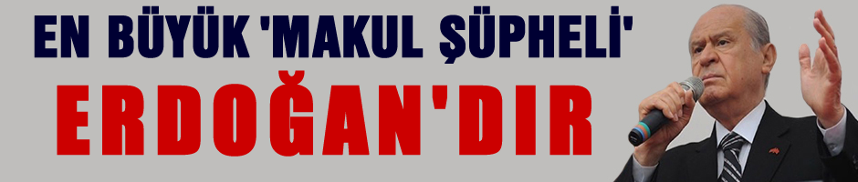 En büyük 'Makul şüpheli' Erdoğan'dır