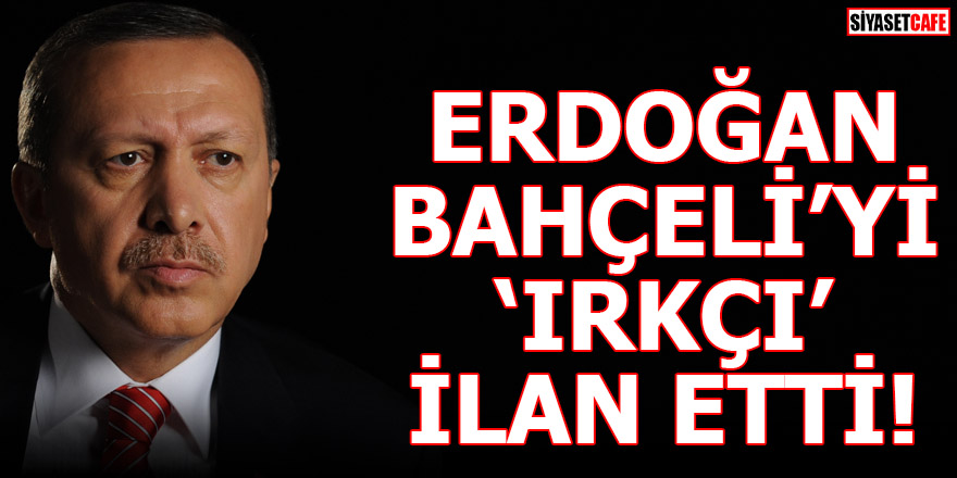 Erdoğan Bahçeli'yi 'Irkçı' ilan etti!