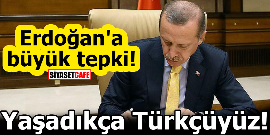 Erdoğan'a büyük tepki! Yaşadıkça Türkçüyüz