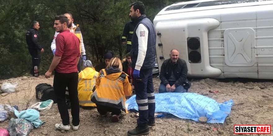 Antalya'da yolcu otobüsü devrildi! Çok sayıda yaralı var