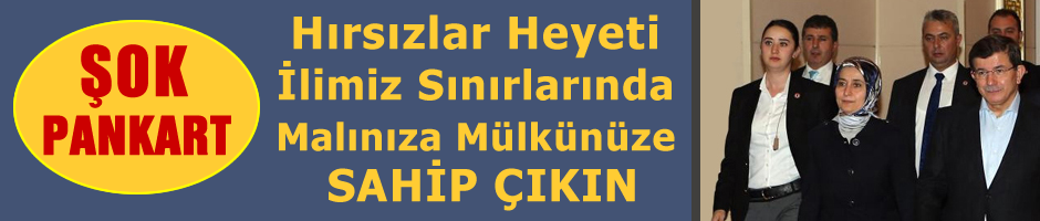 ŞOK Pankart 'Malınıza Mülkünüze sahip çıkın'