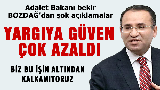 Bekir BOZDAĞ 'biz bu işin altından kalkamayız'