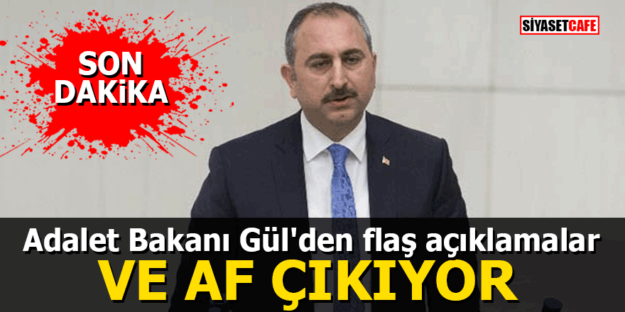 Adalet Bakanı Gül'den flaş açıklamalar: VE AF ÇIKIYOR