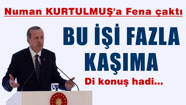 Erdoğan Numan Kurtulmuş'a fena çaktı
