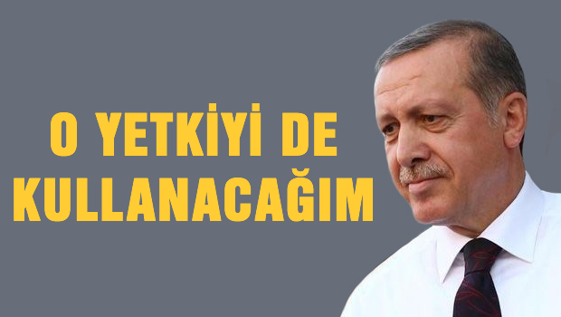 Erdoğan: '2015'te o yetkiyi de kullanacağım'