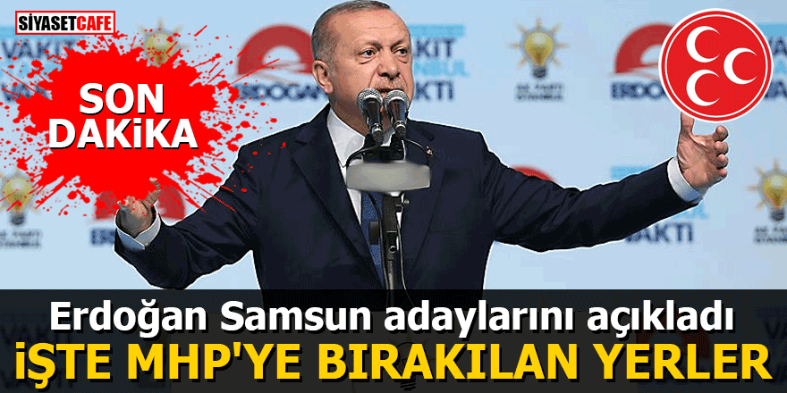 Erdoğan Samsun adaylarını açıkladı İşte MHP'ye bırakılan yerler