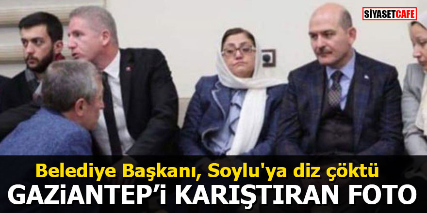 Belediye Başkanı, Soylu'ya diz çöktü! Gaziantep’i karıştıran foto