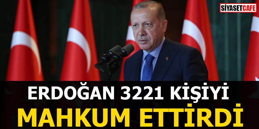 Erdoğan 3221 kişiyi mahkum ettirdi