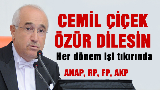 Cemil Çiçek özür dilesin