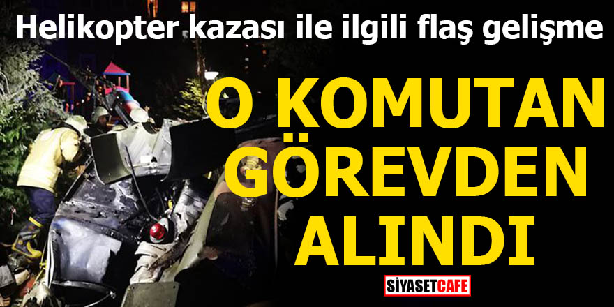 Çekmeköy'deki helikopter kazası ile ilgili flaş gelişme