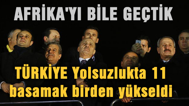 Türkiye, yolsuzlukta 11 basamak birden tırmandı