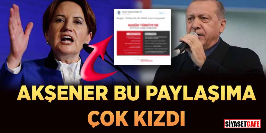 Meral Akşener’den Cumhurbaşkanı Erdoğan’ın o paylaşımına sert tepki