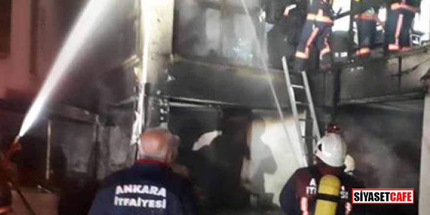 Ankara’da yangın! 6 iş yeri kullanılamaz hale geldi