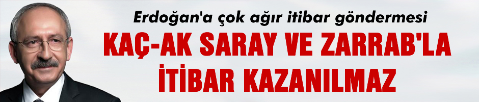 'Erdoğan'a saray ve Reza itibar kazandırır'
