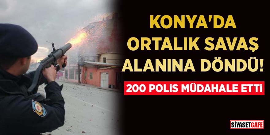 Konya’da ortalık savaş alanına döndü! Birçok evin camı kırıldı