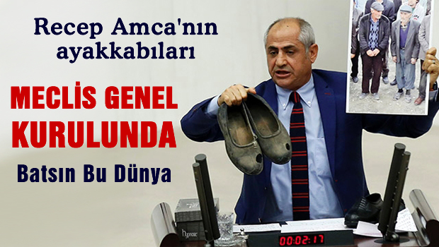 Recep Amca'nın yırtık lastiği Meclis Genel Kurulu'nda
