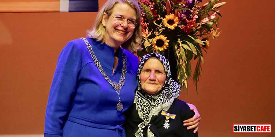 82 yaşındaki Zehra Türker’e, Hollanda’da kraliyet nişanı verildi