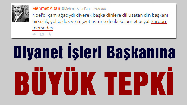 Görmez'in yılbaşı mesajına tepki