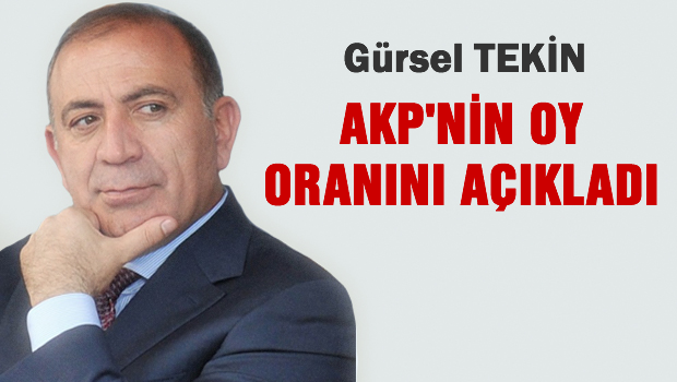 Tekin, AKP'nin oy oranını açıkladı